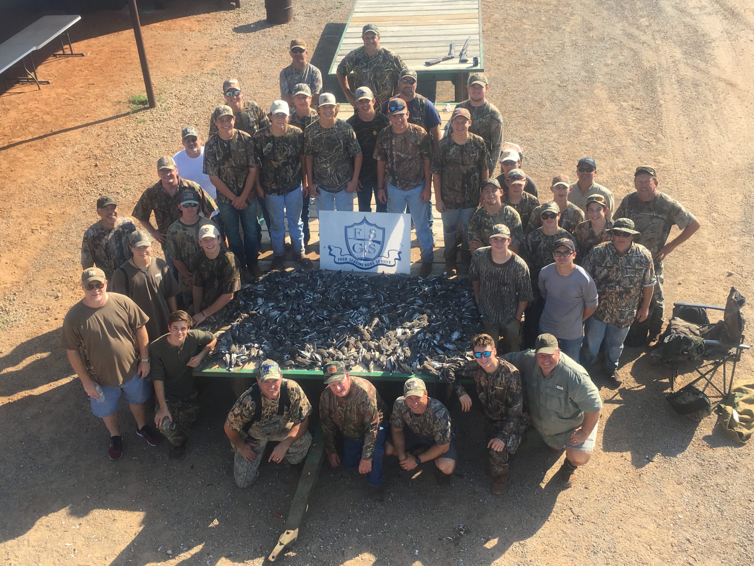 Guided dove hunt with a full trailer of birds